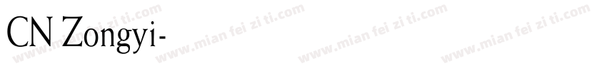 CN Zongyi字体转换